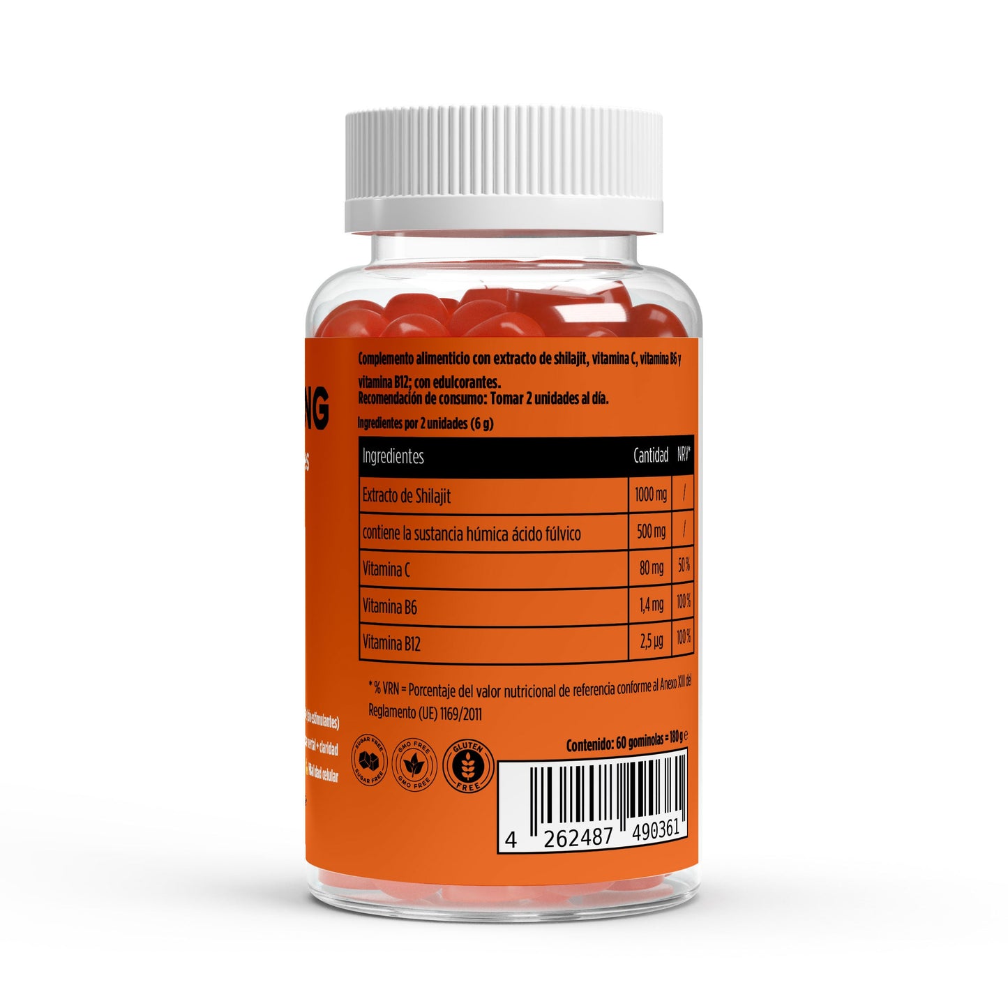 Gominolas Premium Shilajit Gominolas 1000 + Vitamina C,B6, B12 • EnergĂa Profunda • Rendimiento Mental