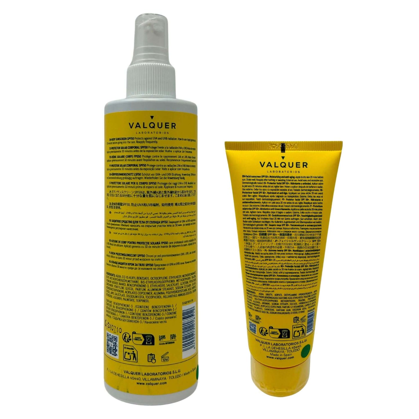 Pack Protección Solar Completa SPF 50+ Facial y Corporal 375ml