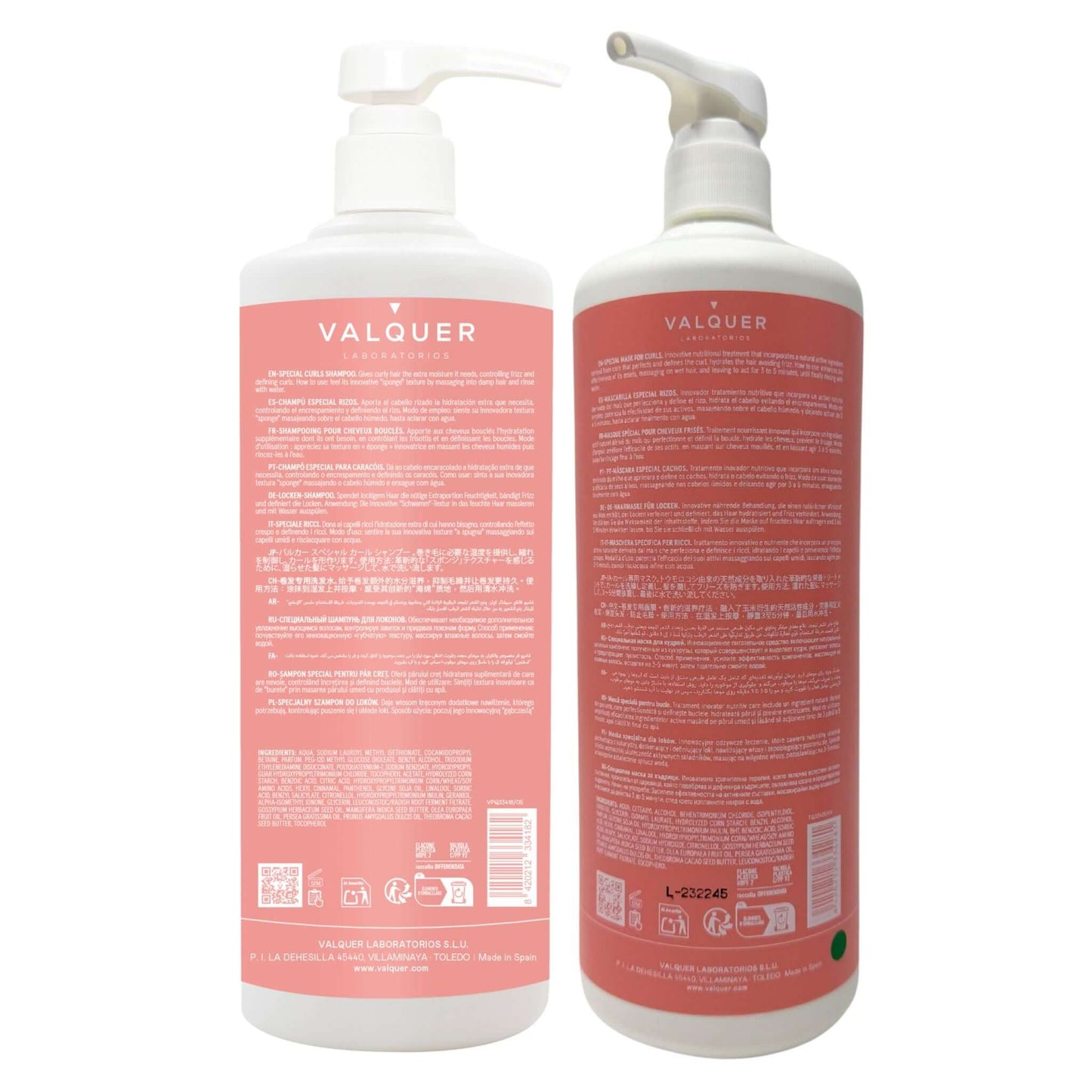 Pack Método Curly Valquer - Champú y Mascarilla 1975ml - Cuidado Capilar Rizos