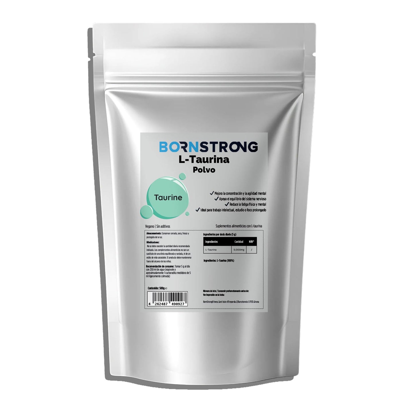 Taurine Powder - 500g Doypack