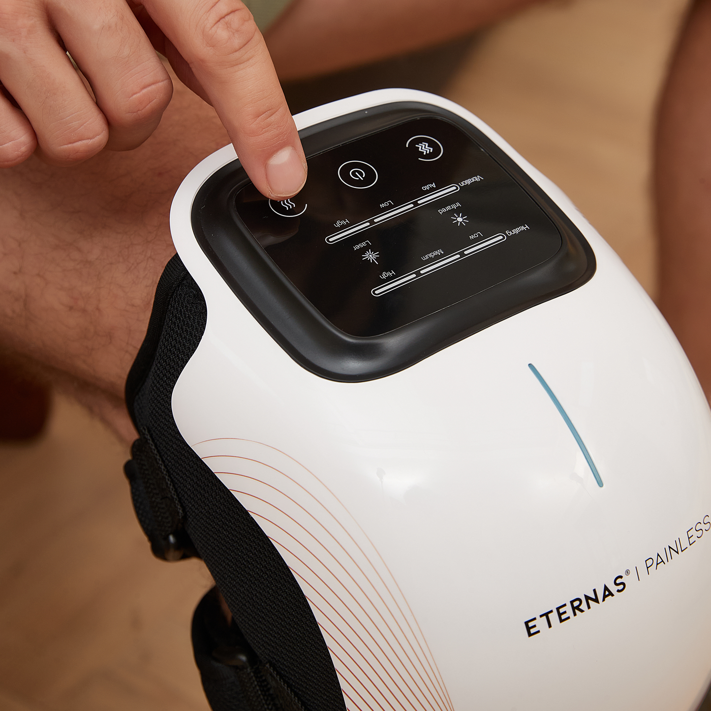 Masajeador de Rodilla Inalámbrico | Alivio del Dolor Articular por Infrarrojos, Calor, Láser y Vibración