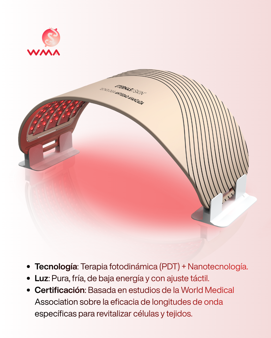 Lámpara LED Antiedad Avanzada - Tecnología Fotodinámica (PDT)