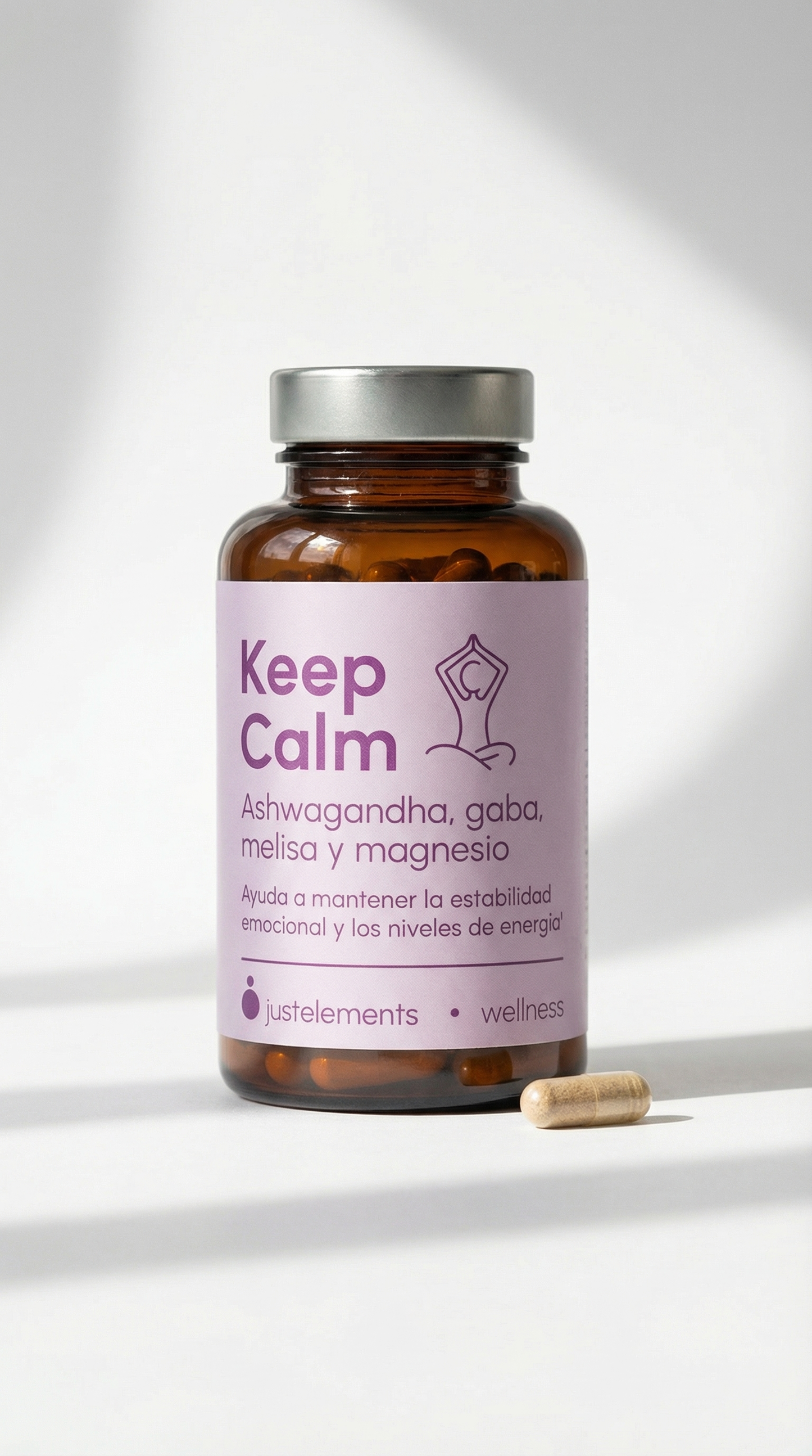 Keep Calm Ashwagandha 120 Comprimidos para 4 Meses con Melisa Gaba y Magnesio Reduce Estrés Aumenta Energía y Equilibrio - Suplemento Natural Orgánico