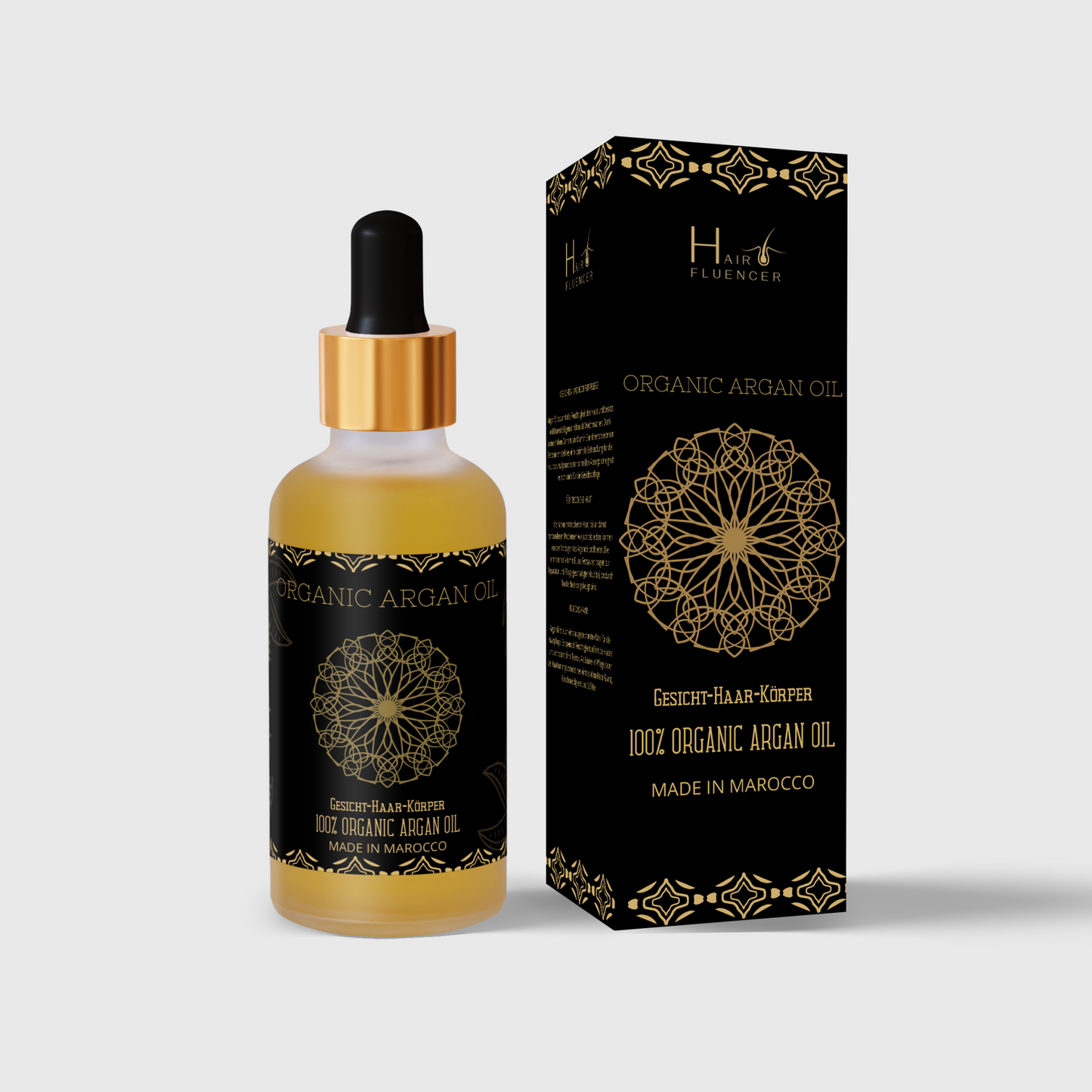 Aceite de Argán puro Hairfluencer sin aditivos - Hidratación y brillo para tu cabello