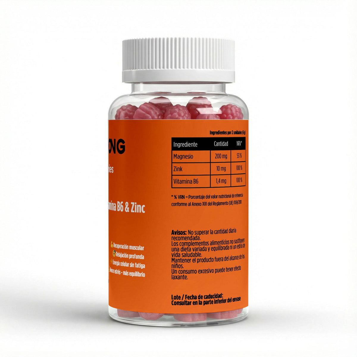 Gominolas de Magnesio + Zinc + Vitamina B6 | 60 unidades