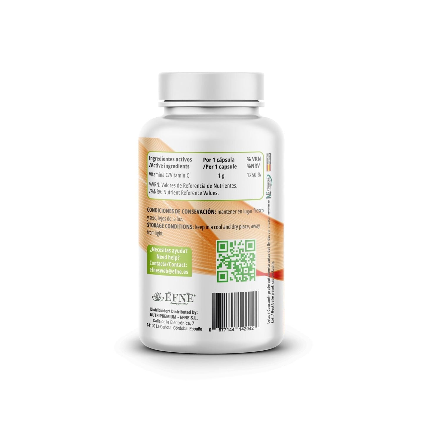 Vitamina C 1000 mg EFNE | 60 cápsulas | Vegano