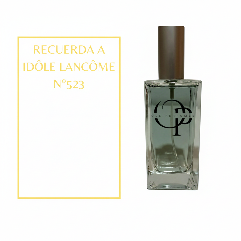 Perfume inspirado en Idôle de Lancôme con fondo blanco