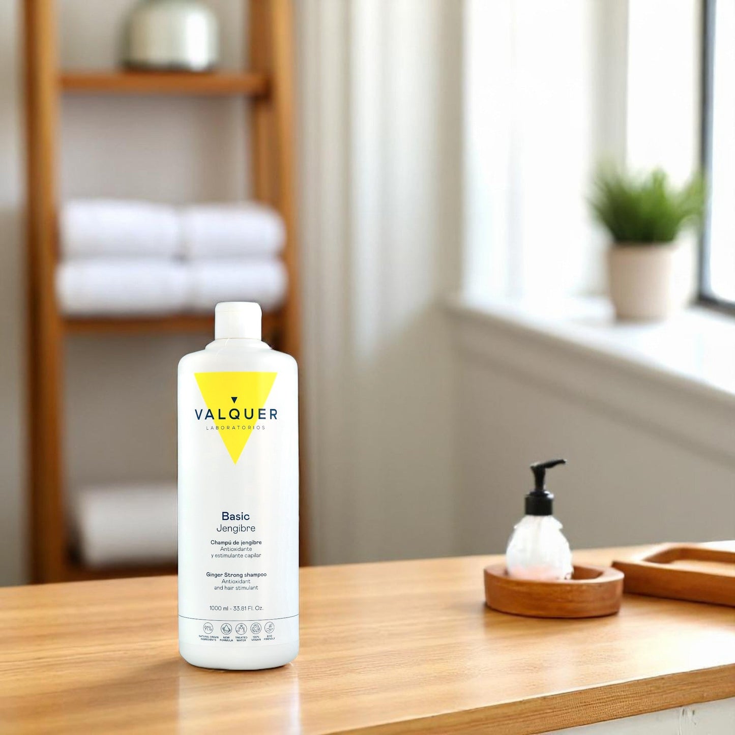 Champú Jengibre Ginger Strong 1L - Anticaspa Revitalizante | Valquer® Vegano