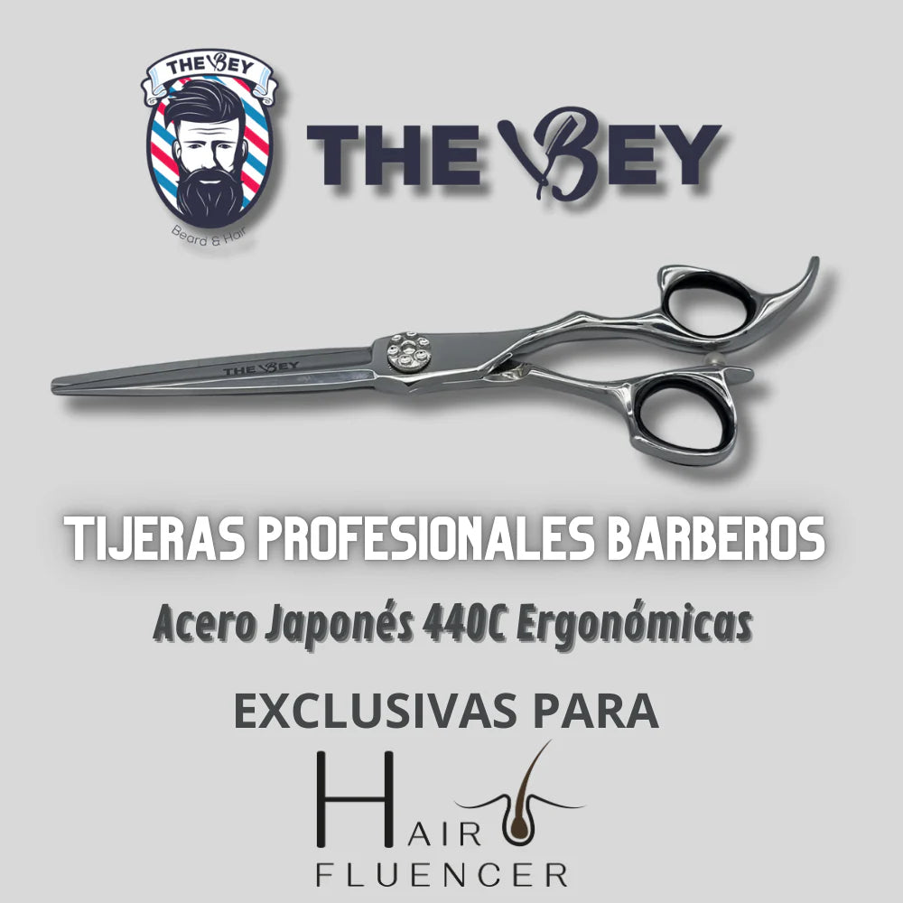 The Bey Tijeras Profesionales barberos de Acero Japonés 440C – 6,5"
