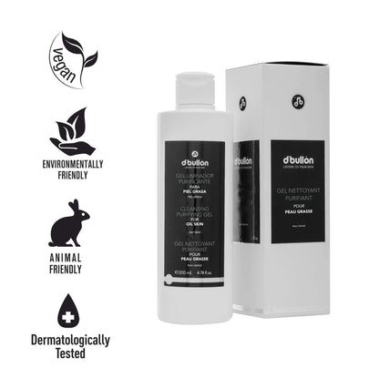 Gel Limpiador Facial Purificante – Control de Brillos y Poros para Piel Grasa - 200 ml