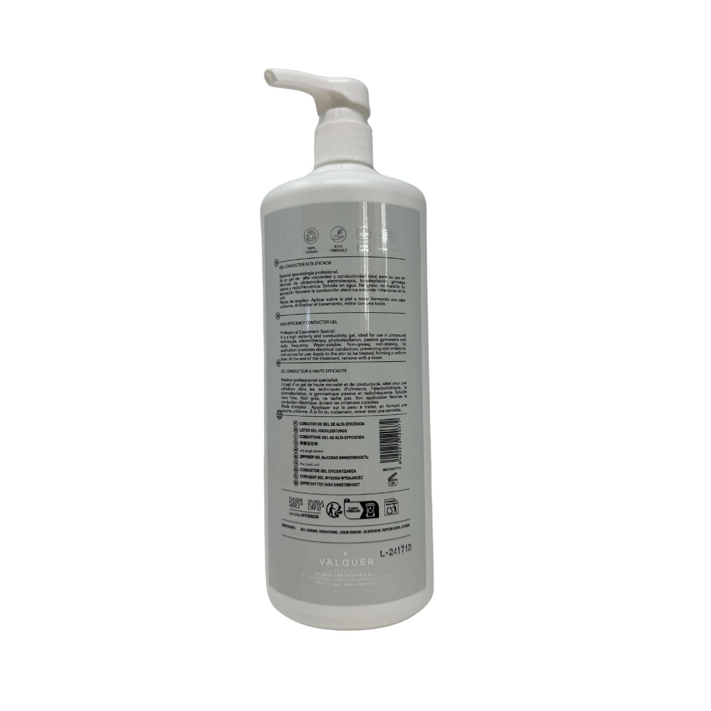 Pack Gel Conductor Facial y Corporal Valquer 2000ml - Gel Profesional para Radiofrecuencia y Ultrasonidos