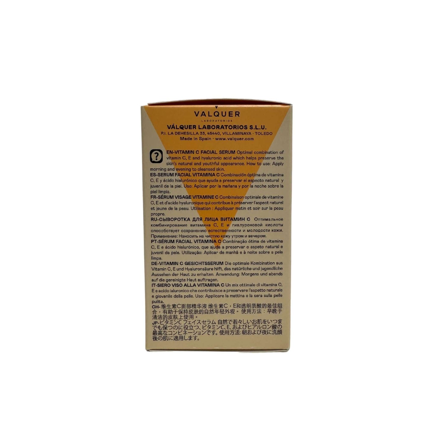 Sérum Facial Vitamina C & Ácido Hialurónico Valquer 30ml - Tratamiento Antimanchas Iluminador Antiarrugas