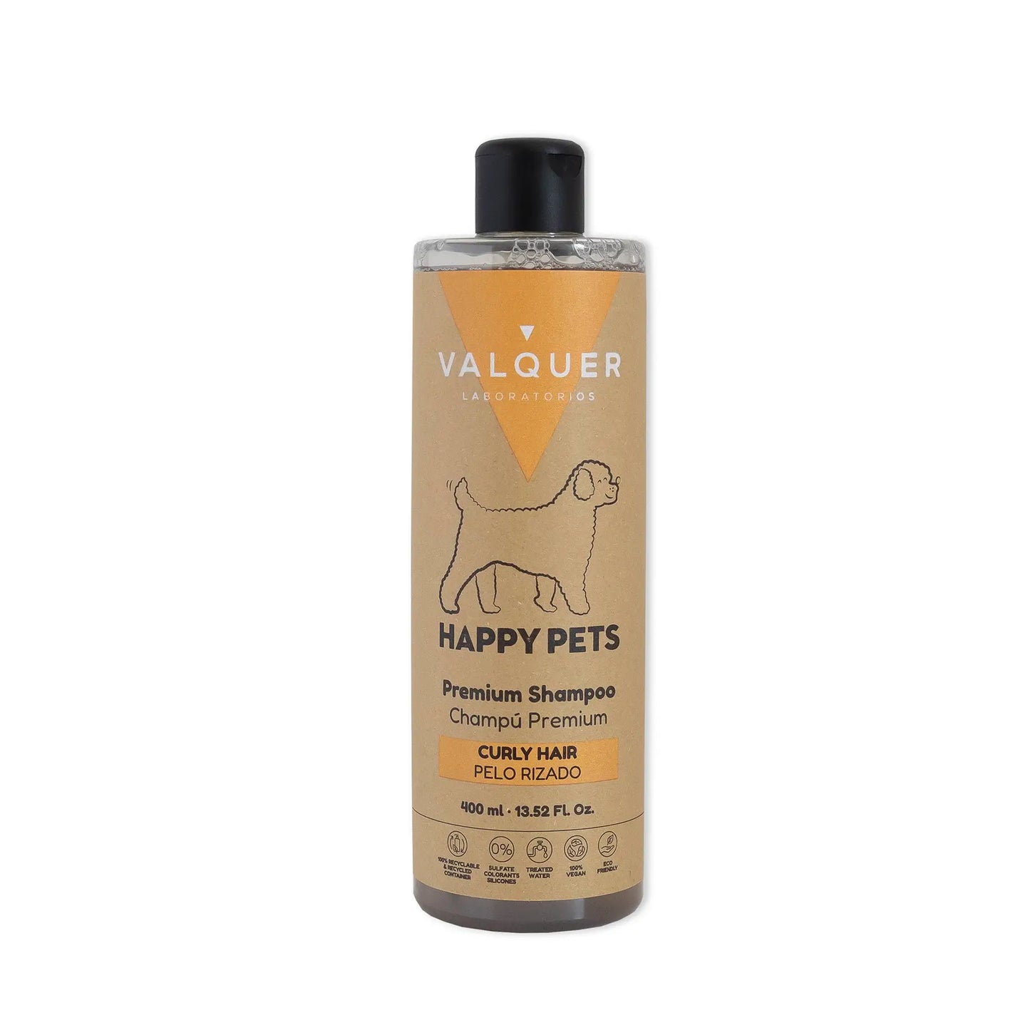 Champú Premium Mascotas Pelo Rizado 400ml - Valquer® | Definición y Brillo