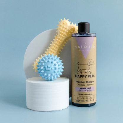 Champú Premium Mascotas Pelo Blanco 400ml - Valquer® | Brillo Intenso