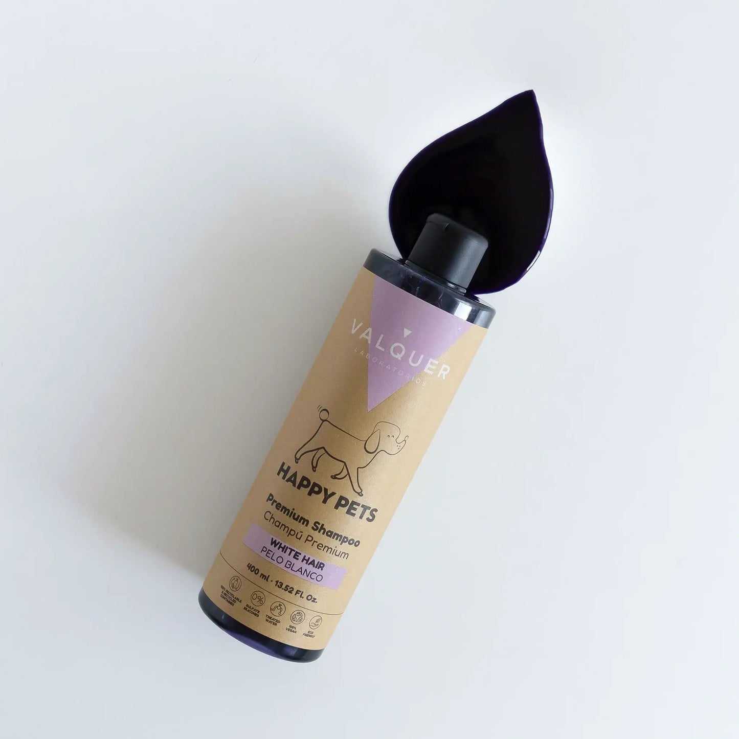 Champú Premium Mascotas Pelo Blanco 400ml - Valquer® | Brillo Intenso