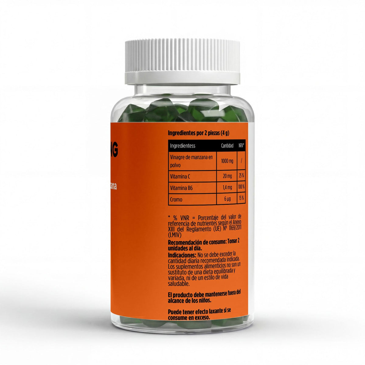 Gominolas de Vinagre de Sidra + Vitaminas C y B6 + Cromo | 60 unidades