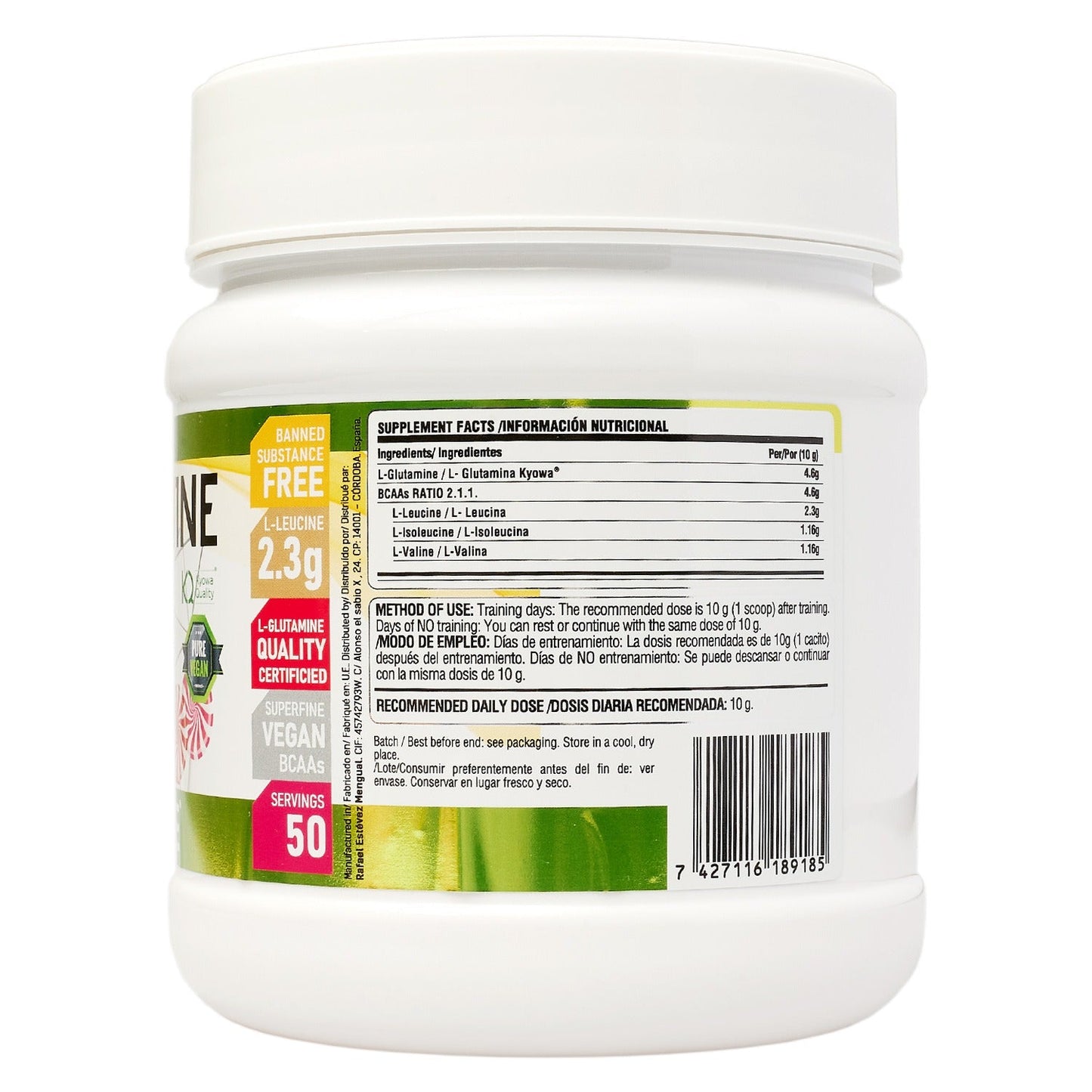 Glutamina Kyowa® + BCAA 2:1:1 EFNE – Recuperación Muscular Avanzada