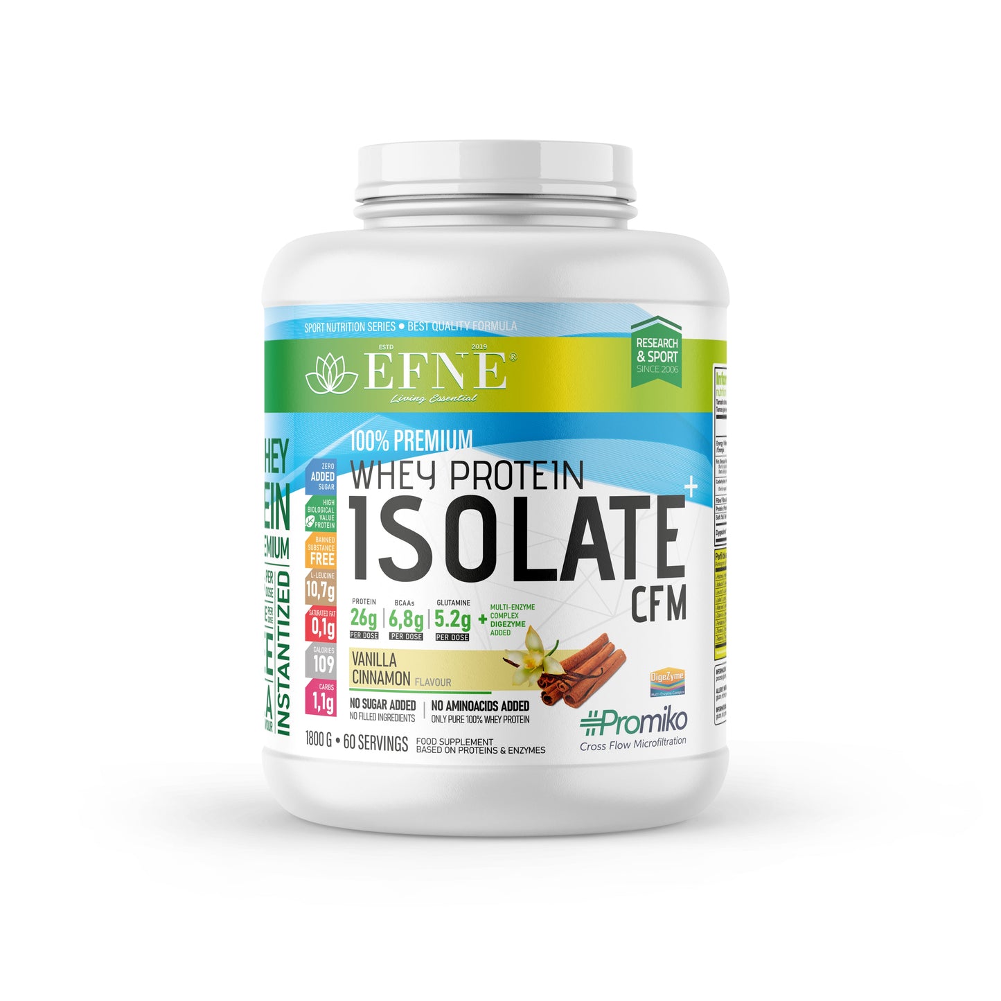 Proteína Isolate EFNE – Sabor Vainilla Cinnamon
