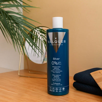 Champú Matizador Silver Platinum 300ml - 0% Sin Sulfatos | Valquer® Canas Rubios