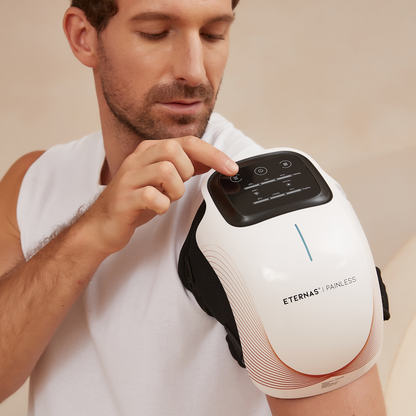 Masajeador de Rodilla Inalámbrico | Alivio del Dolor Articular por Infrarrojos, Calor, Láser y Vibración