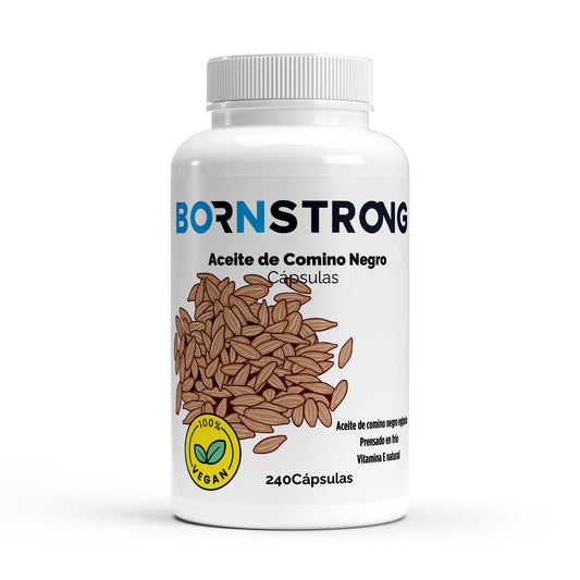 Aceite Egipcio de Comino Negro (Black Seed Oil) - 240 Capsulas Blandas Veganas (Vegan Softgels)