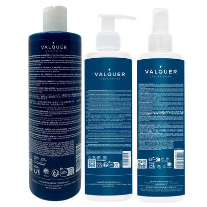 Pack Potenciador Color y Brillo Valquer - Champú Zero + Mascarilla + Bifásico 1000ml - Cabello Teñido