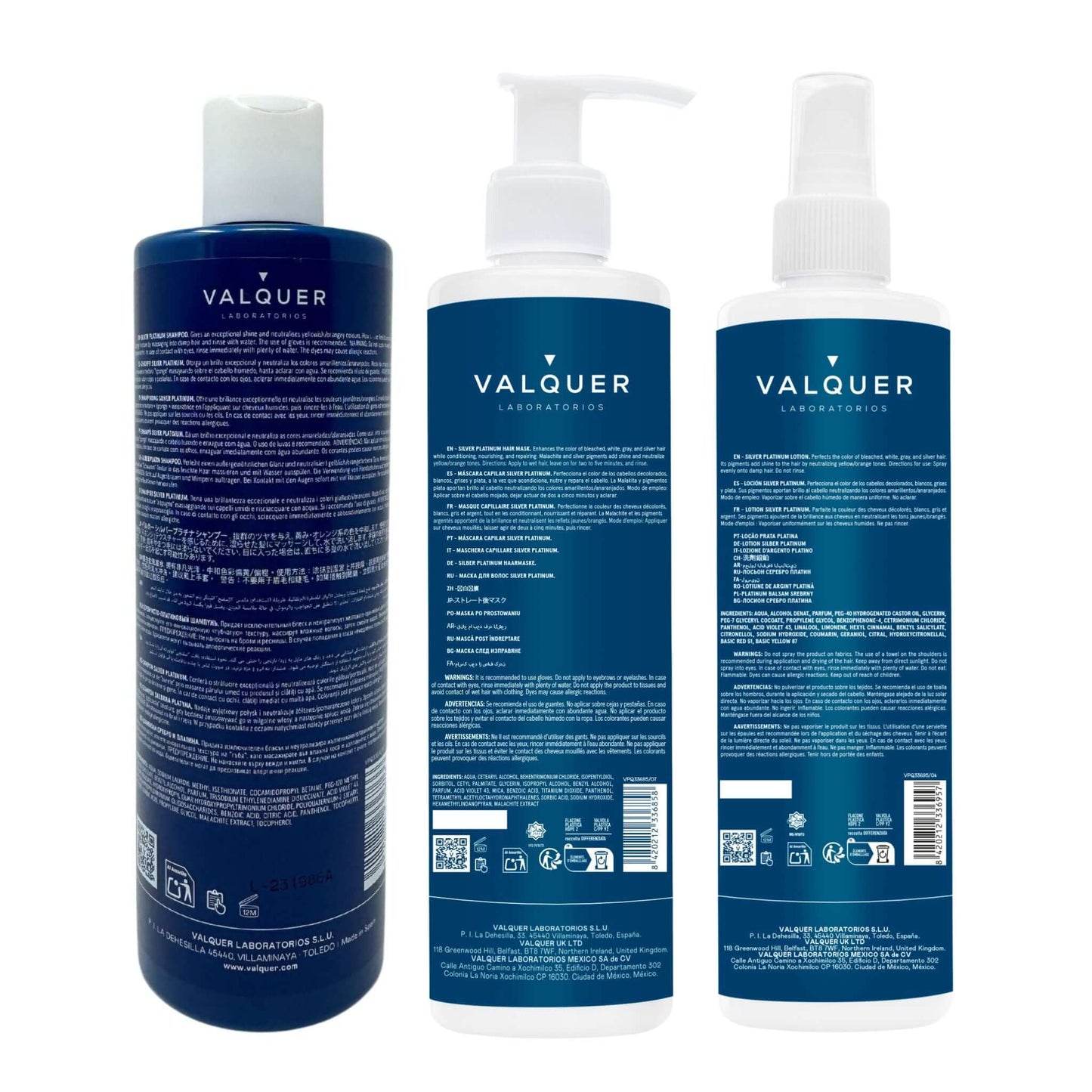 Pack Silver Champú Mascarilla Loción 1000ml Antiamari