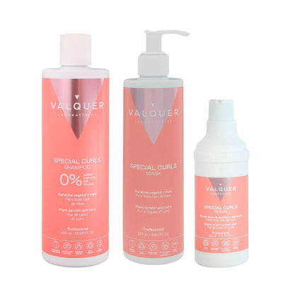 Pack Curly Champú Mascarilla Serum Rizos 720ml | Valquer