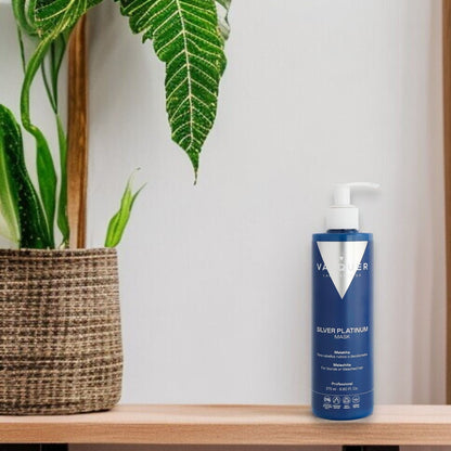 Mascarilla Capilar Silver Platinum Valquer 275ml - Matizador Antiamarilos Profesional Cabellos Blancos