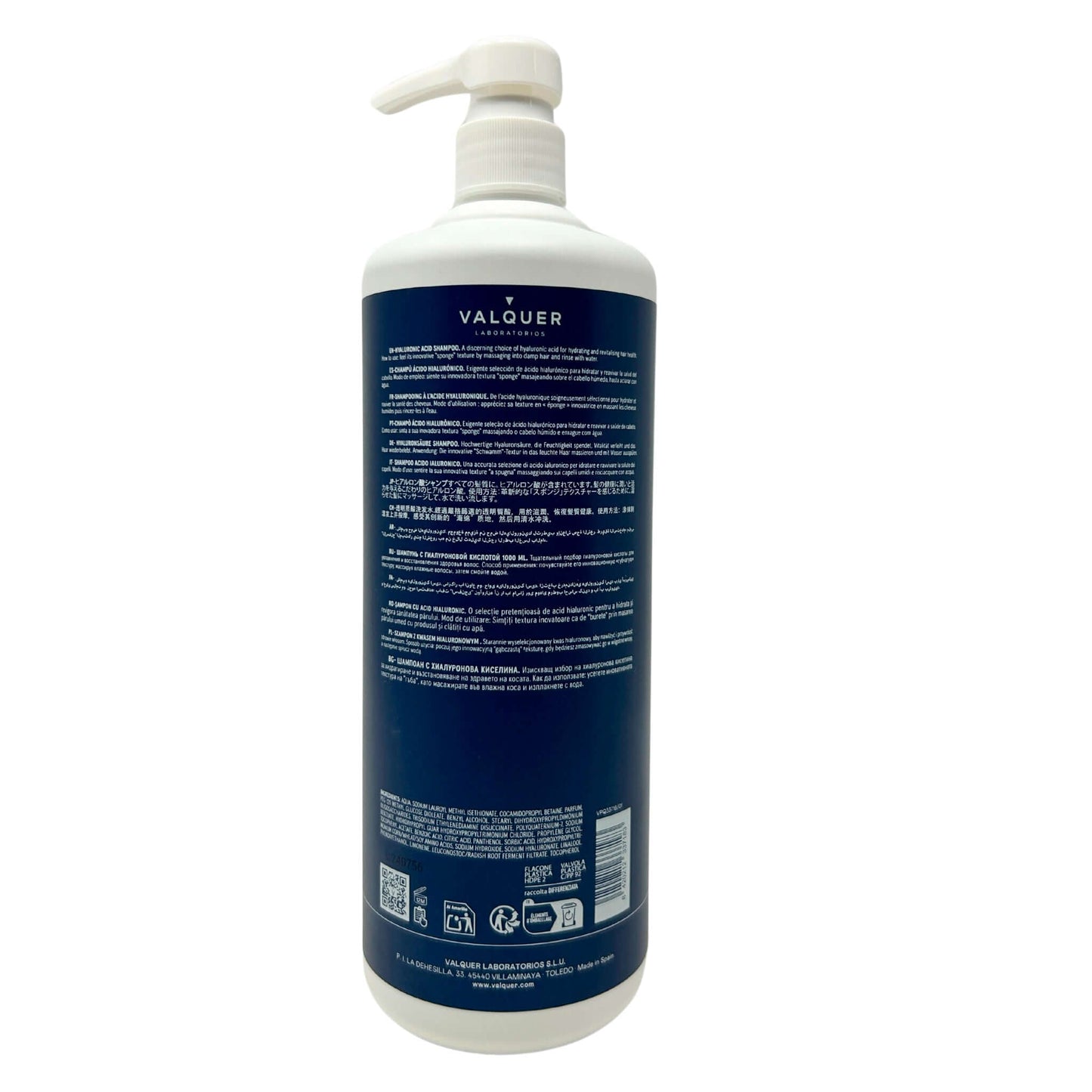 Champú Ácido Hialurónico 400ml - 0% Sin Sulfatos | Valquer® Hidratación Profunda