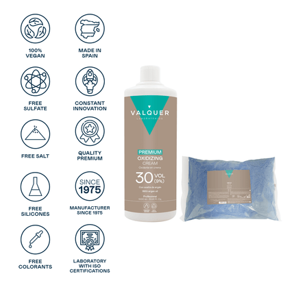 Pack Deco Oxidante 30 Vol Decolorante Decoblue 1000ml | Valquer