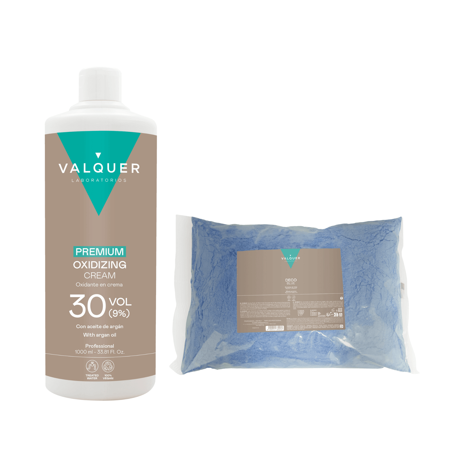 Pack Deco Oxidante 30 Vol Decolorante Decoblue 1000ml | Valquer