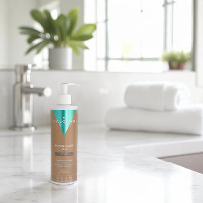 Mascarilla Color Gris Plata Power Color Valquer 275ml - Tinte Sin Amoniaco Profesional Tono Plateado