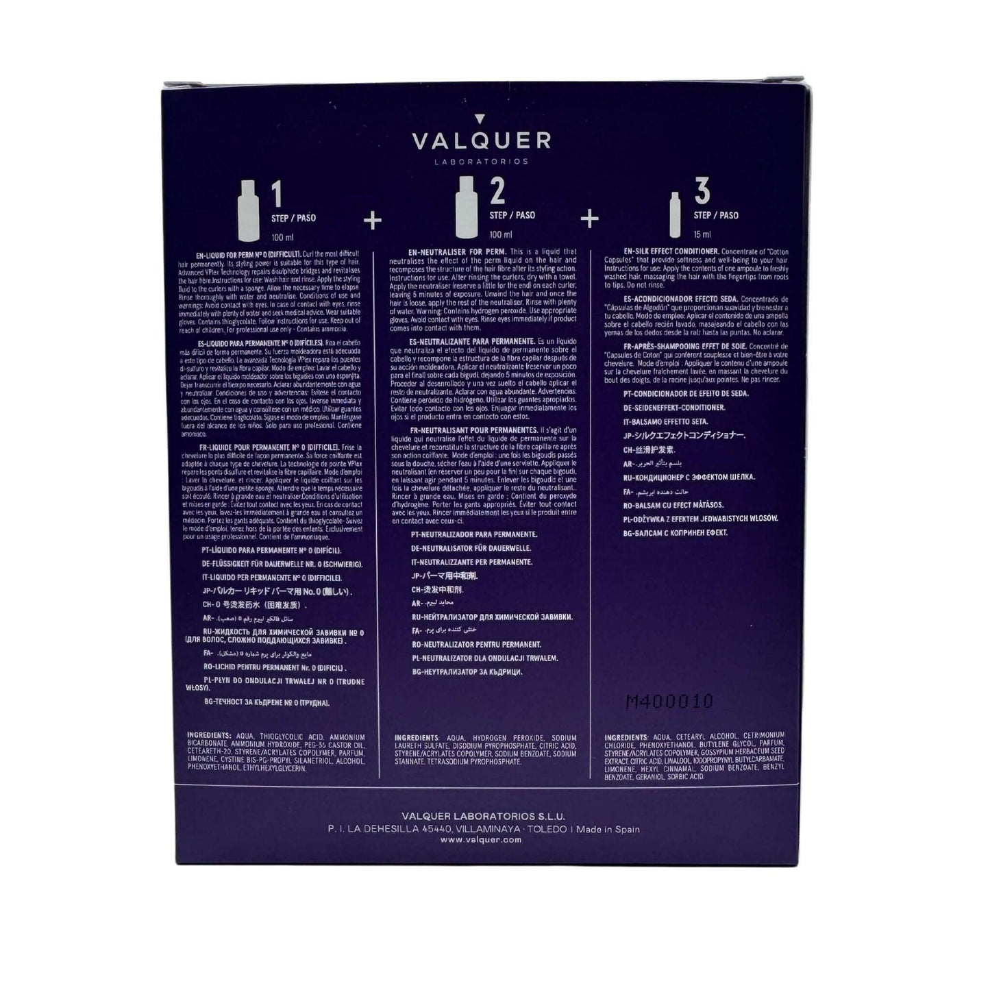 Kit Profesional para Permanente Nº0  – Cabello Difícil | 2 Pasos + Acondicionador Efecto Seda