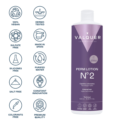 Líquido para permanente Nº2 (Cabello Teñido) - 500 ml
