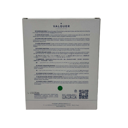 Loción Capilar Placenta Vegetal Valquer 12 Ampollas x 15ml - Tratamiento Anticaída Anticaspa Profesional