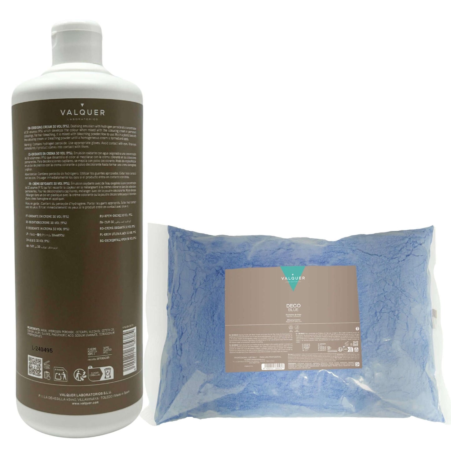 Pack decoloración capilar Polvo deco + Oxigenada 30 vol