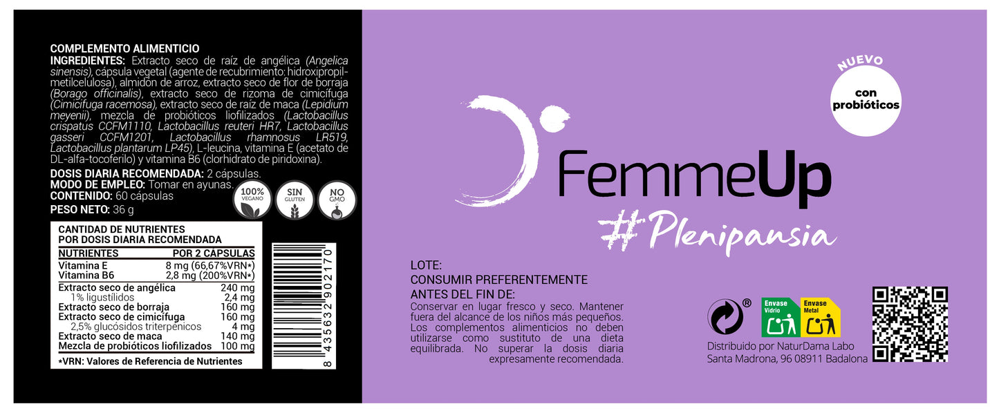 FemmeUp Plenipausia + Probioticos