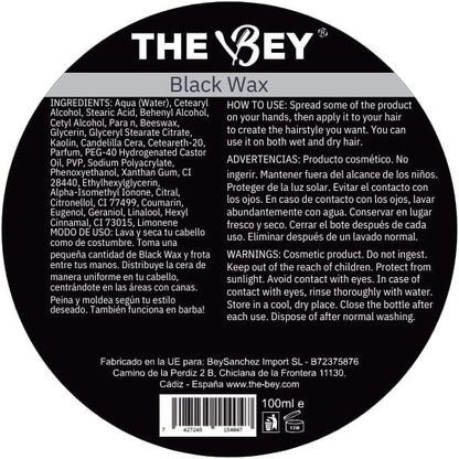 The Bey Black Wax – Cera Color Temporal para Cabello (toque oscuro)