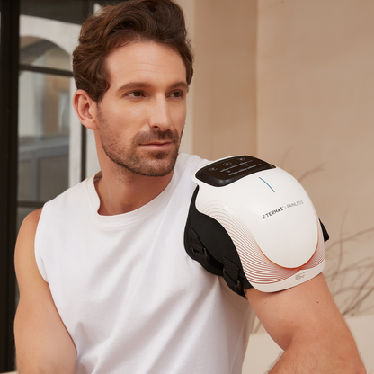 Masajeador de Rodilla Inalámbrico | Alivio del Dolor Articular por Infrarrojos, Calor, Láser y Vibración