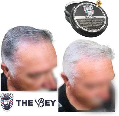 The Bey Black Wax – Cera Color Temporal para Cabello (toque oscuro)