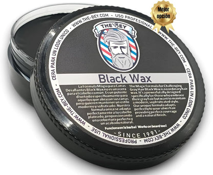 The Bey Black Wax – Cera Color Temporal para Cabello (toque oscuro)