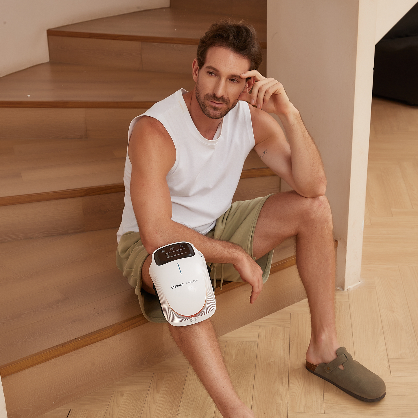 Masajeador de Rodilla Inalámbrico | Alivio del Dolor Articular por Infrarrojos, Calor, Láser y Vibración