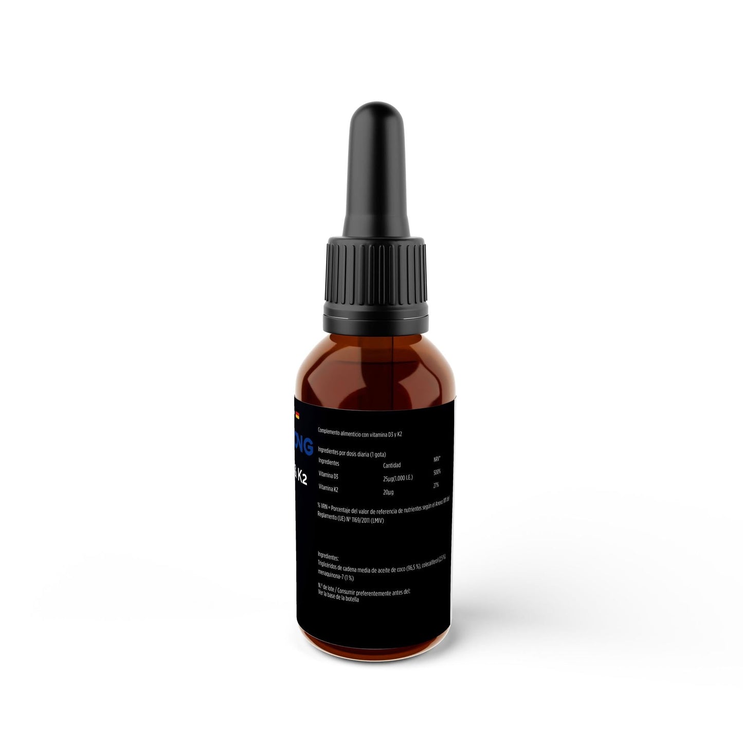 Vitamina D3 + K2 • Huesos Fuertes • Inmunidad Activa • Absorción Perfecta
