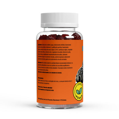 Gominolas  de Sauco Negro + Vitamin C + Zinc • Defensas Fuertes • AntiOX •