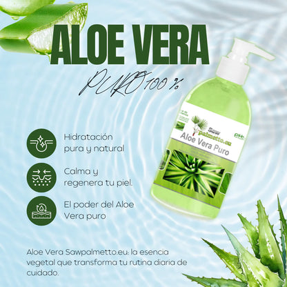 Gel de Aloe Vera Puro y Extractos Botánicos Tonificantes (Fuerza y Confort)