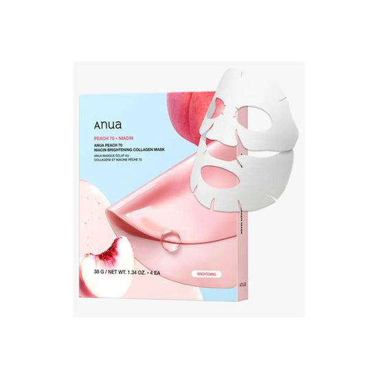 Anua - Peach 70 Niacin Brightening Collagen Mask - Brightening Sheet mask with Collagen - 38g, Peach