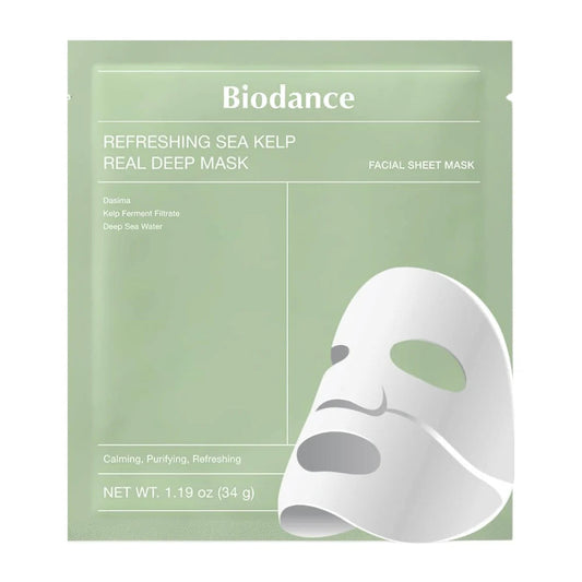 Biodance - Refreshing Sea Kelp Real Deep Mask - Soothing and Moisturizing Face Mask - 1pc/34g, Soothing