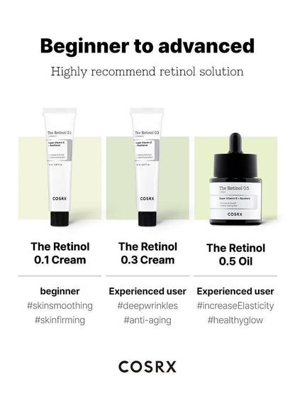 COSRX - The Retinol 0.3 Cream - Face Cream with 0.3% Retinol - 20ml