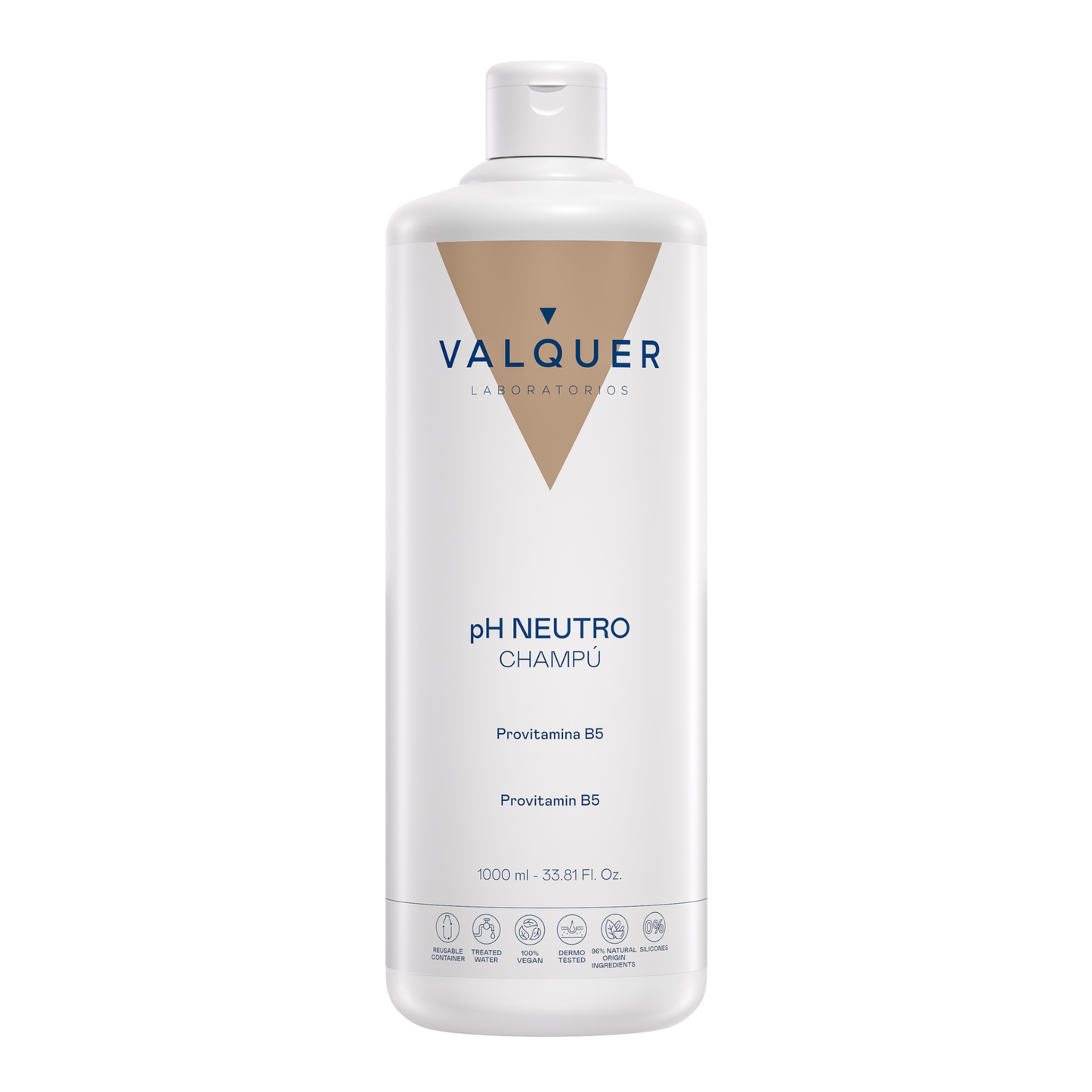Champú pH Neutro 1L - 99% Ingredientes Naturales Panthenol | Valquer®